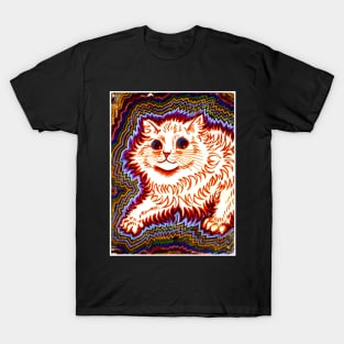 Cat  : A Louis Wain abstract psychedelic Art Print T-Shirt